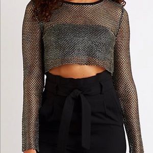 NWT Black and gold crop top!